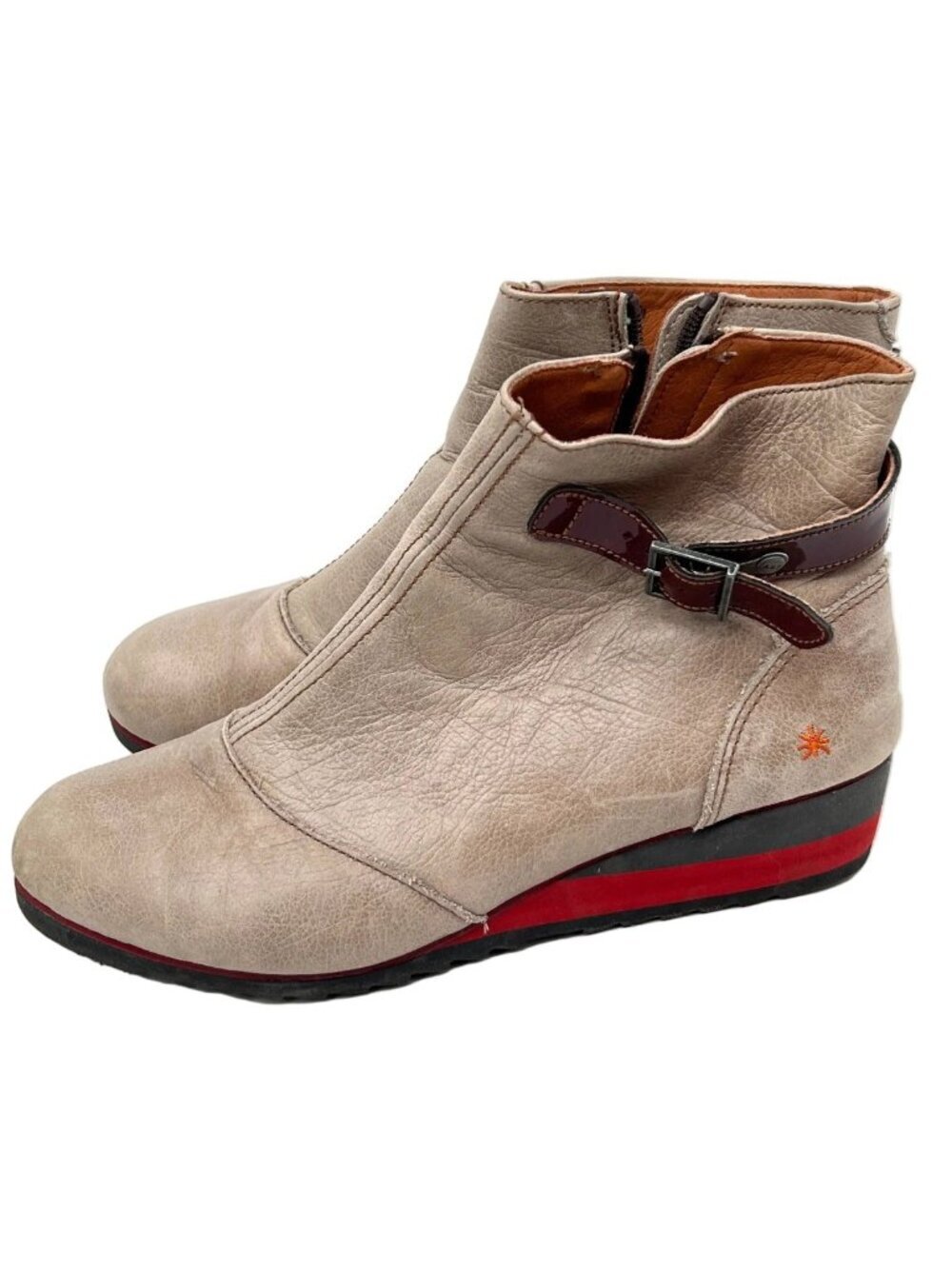 The ART Company Leather Wedge Ankle Booties Shoes